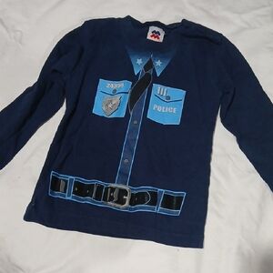 Kids Police Officer Costume Shirt - Blue